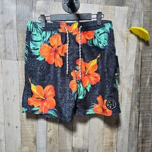 Maui & Sons Tropicool Swim Trunks Board Shorts NWT Medium Ocean Cruise Hawaii